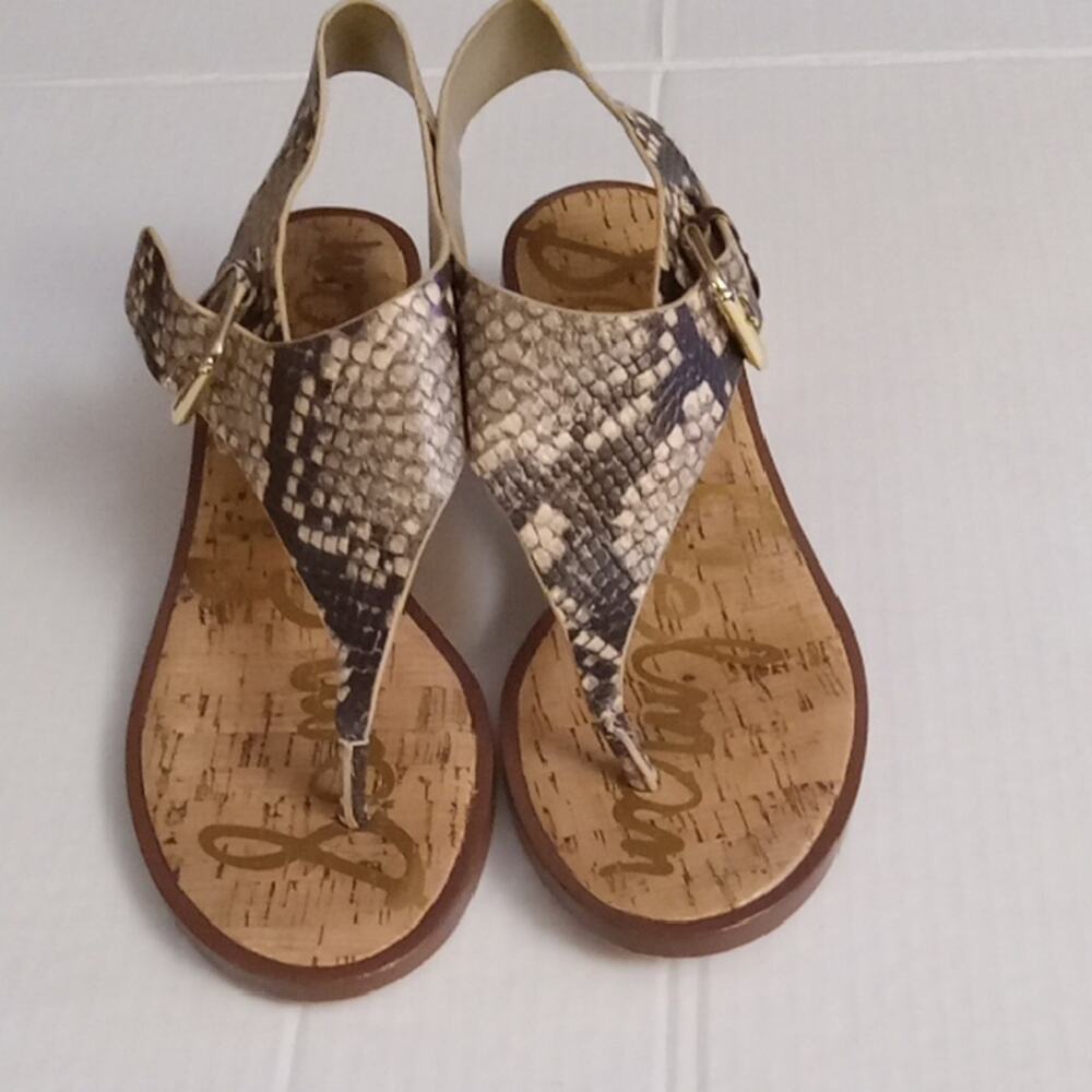Sam Edelman Women's Size 8 Snakeskin Pattern Sandals. Summer, Beachy